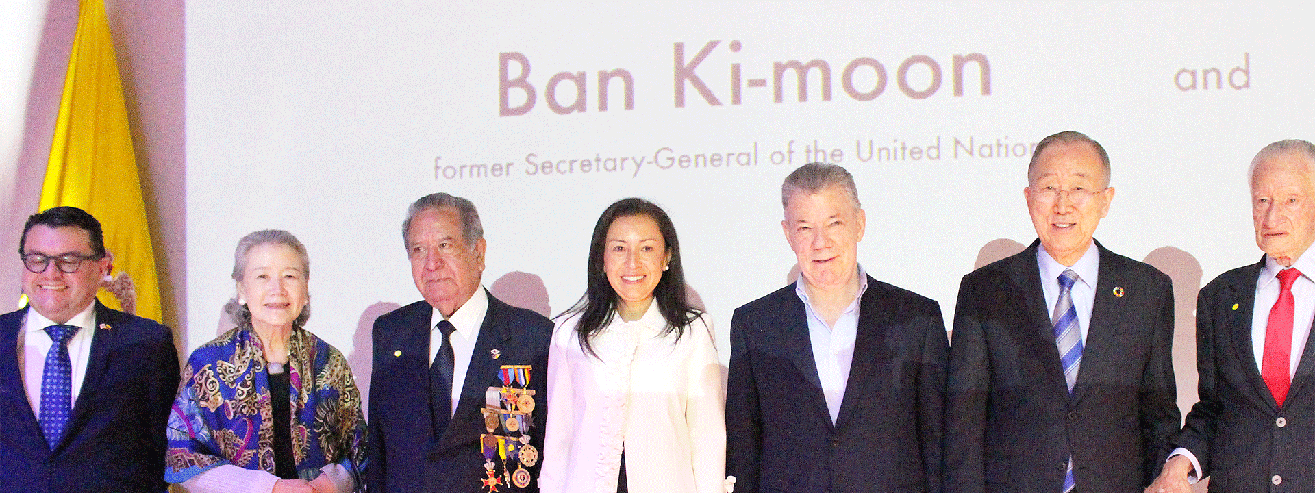 Ban Ki-moon junto a la comunidad uniandina. 